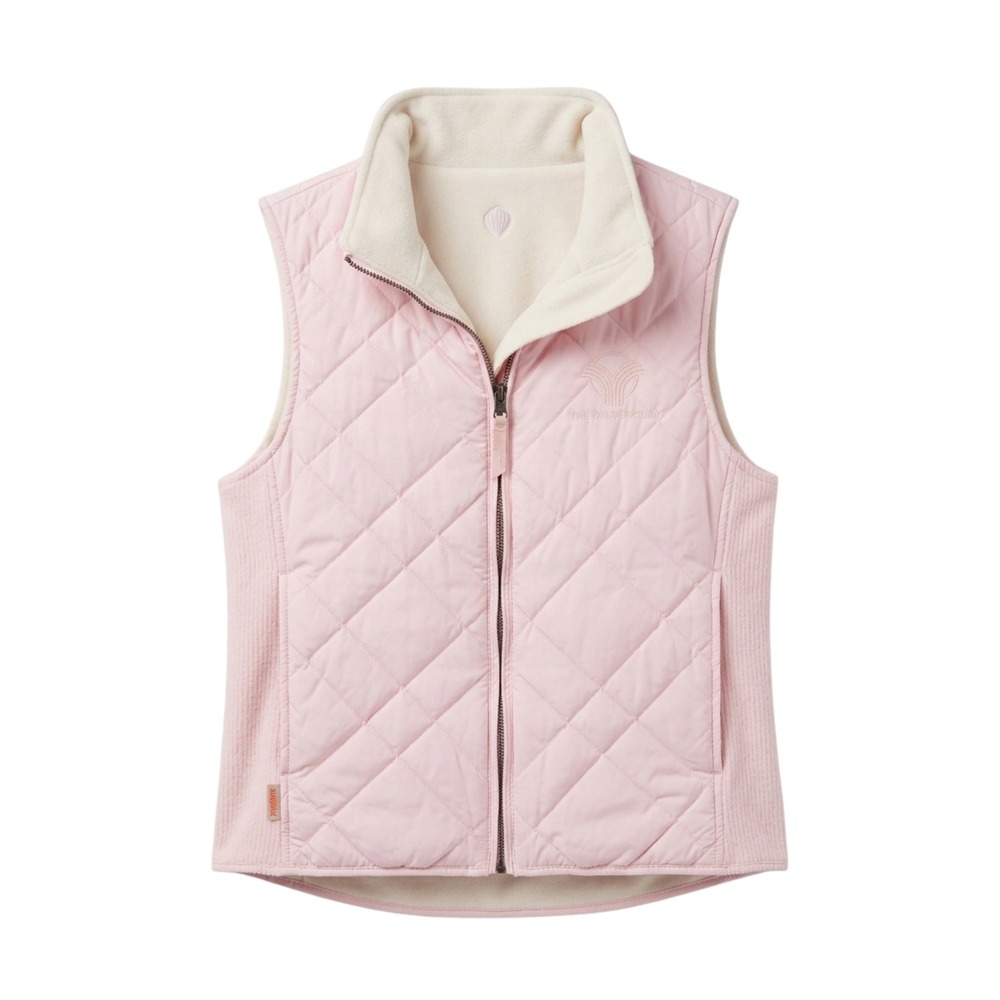 Sunice Reversible Quilted Fleece Vest Women Small Pink The Vintage Club Golf